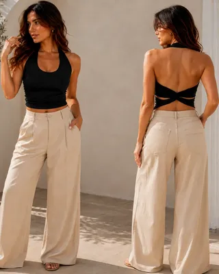 Blusa Cropped Feminino Frente Única Transpassado Nas Costas Preto Lisa Único