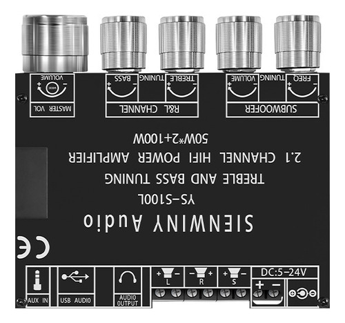 Bh Para Placa Amplificadora Subwoofer Bt5.0 2.1 Control De