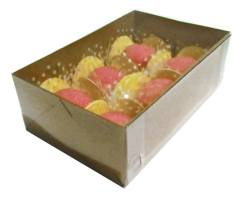 100 Caixas De Papel Kraft 4 E 6 Doces, Bombons (50 Cada)