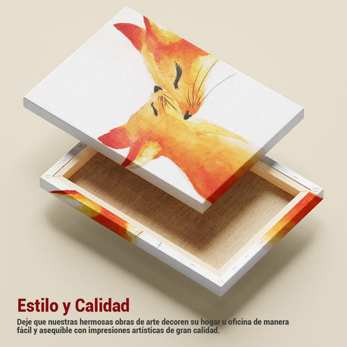 20x20cm Cuadro Minimalista Cuento De Hadas Bastidor Madera