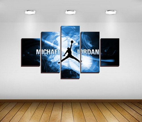 Imagen 1 de 2 de Murales En Madera De Basketball Michael Jordan 60 X 100