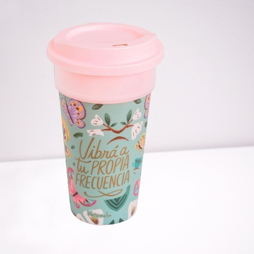 Imagen 5 de 5 de Vaso Mug Fun Termico Doble Capa Con Tapa Tipo Starbucks Dise
