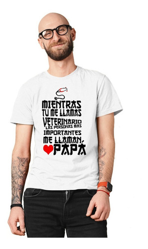 Camiseta En Oferta Blanca De Hombre Estudiante Veterinario