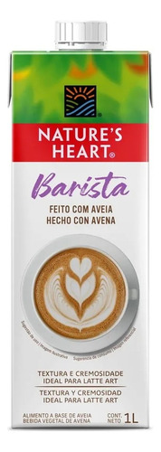 Bebida Vegetal Aveia Natures Heart Barista Cremoso 1l