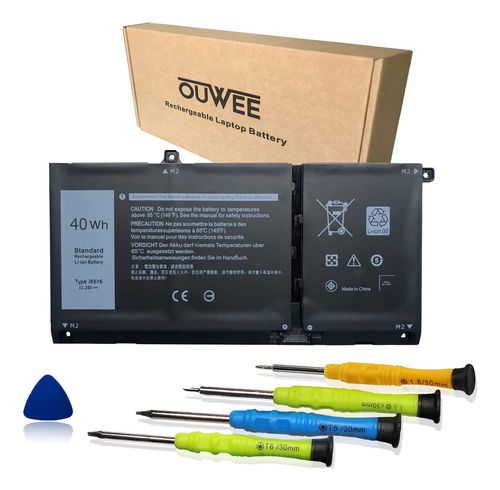 Ouwee Bateria Jk6y6 40wh P/ Dell 3410 3510 Vostro 5300 5401