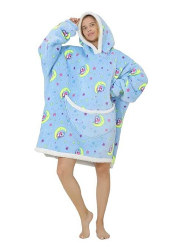Pijama Bata Frazada Polar Polerón Térmica De Felpa Adultos 