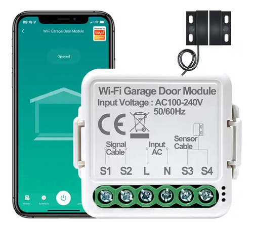 Switch Porton Garage Wifi Smart Life Sensor Contacto Seco