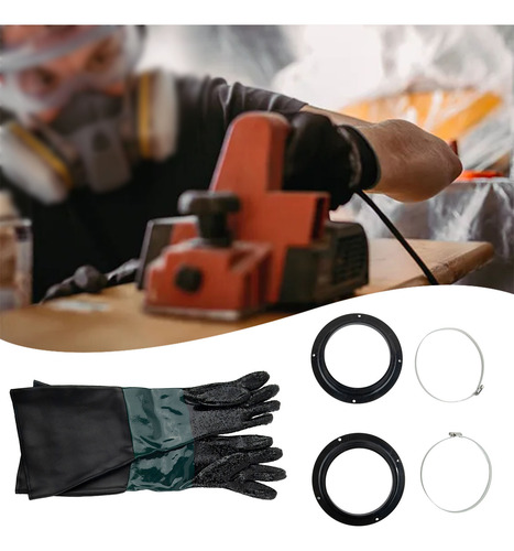 Guantes Para Limpieza Con Arena De 23,6 X 11,8 Pulgadas, 2 P