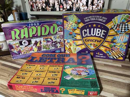 Jogo Clube Grow + Jogo Rápido + Com Que Letra? (Usado)