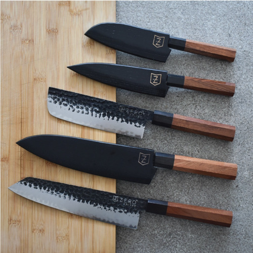 Set 5 Cuchillos - Zero Knives - Aus 10 Wooden Set