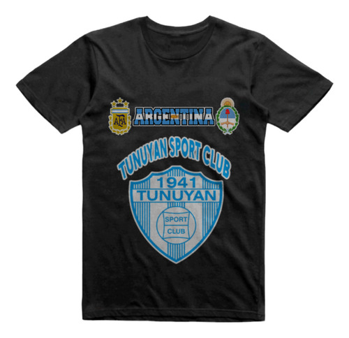 Remera Algodon Negra Tunuyan Sport Club Mendoza