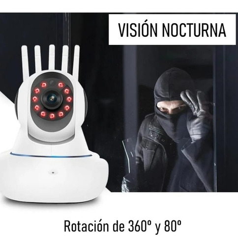 Camara Ip Vigilancia Robotizada Hd/wifi/ 5 Antenas 360 Grado