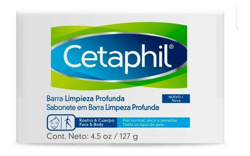 Imagen 3 de 3 de Cetaphil 1 Pza. Jabon Barra Limpieza Profunda 127grs