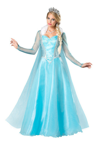 Vestido Princesa Elsa Para Adultos Frozen2 Anna Cosplay 4pcs