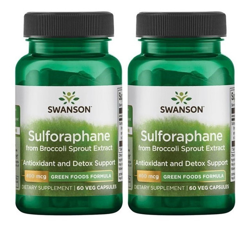 Sulforafano Brócoli Sulforaphane 400mcg 2x60cap Helicobacter