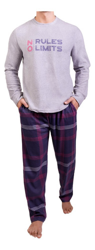 Pijama Microplar Gris Hombre