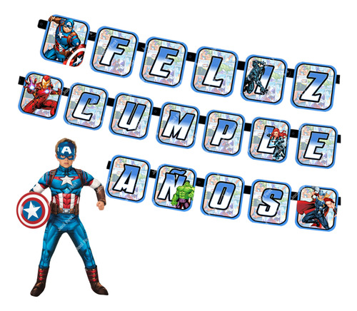 Avengers Letrero Feliz Cumpleaños Artículo Fiesta - Ave0h1