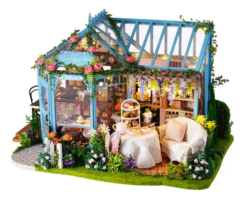 comprar Casita Para Muñecas Casa Bricolaje Con Muebles Led Miniatura
