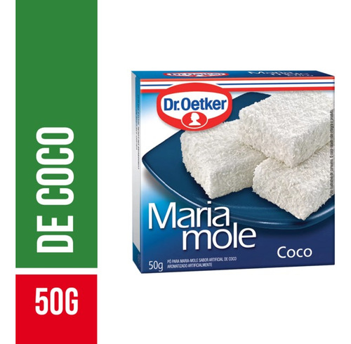 Polvo Malvavisco Maria Mole Coco Dr Oetker 50g Import Brasil