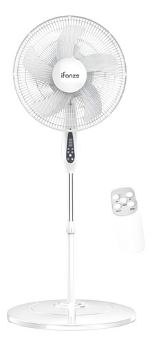 Ventilador De Pedestal 16 Con Control Remoto 3 Velocidades Cantidad De Aspas 5 Estructura Blanco Aspas Blanco Diámetro 16 Frecuencia 60 Material De Las Aspas Plástico