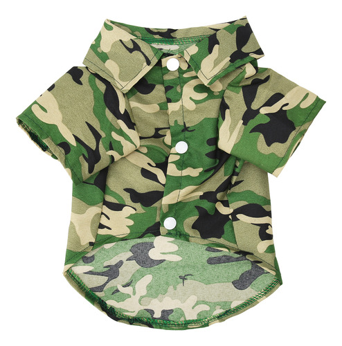 Camisas Para Cães Elegantes De Verão, Camuflagem, Respirávei