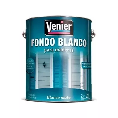 Fondo Blanco Venier Pintura Base Madera 20 Lts Pintumm