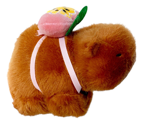 Peluche Pulsera Capybara/capibara/carpincho 13cm X1 Unid Durazno