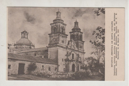 1941 Postal De Estancia Jesuitica Santa Catalina De Cordoba 