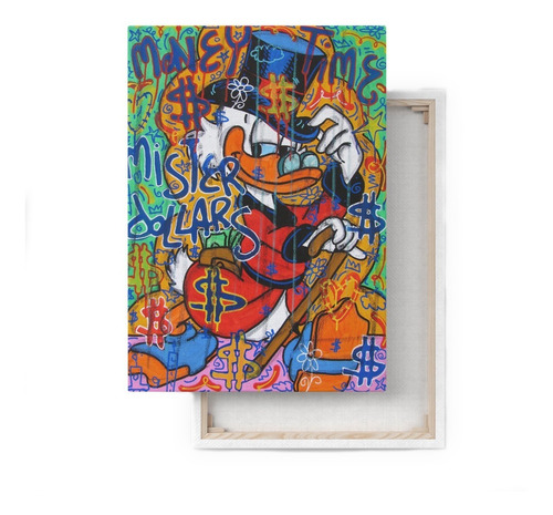 Cuadro Canvas Monopoly Pato Donald Colores Vivos Para Cuarto