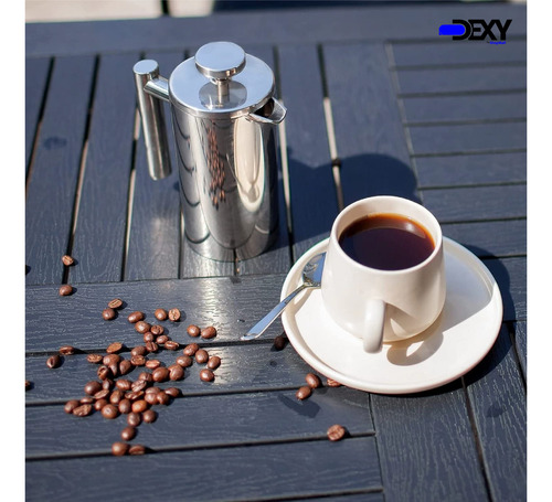 Cafetera Prensa Francesa De Acero Inoxidable 1000ml Café Té