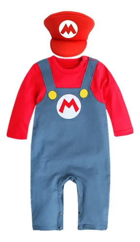 Traje Infantil Bros Anime Baby Mari Fantasy Cosplay Super