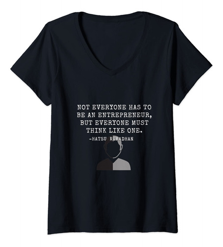 Hatsu Para Mujer Piensa Como Emprendedor Man Camiseta Con Cu
