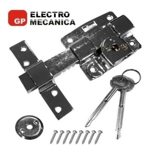 Imagen 3 de 8 de Pasador Cerrojo Seguridad Llave Cruz Hermanados X2 Bronzen