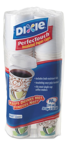 Combo De Tapas Y Vasos Calientes De Papel Dixie Perfectouch,