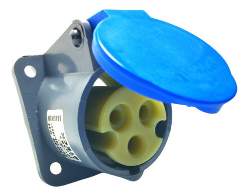Tomada Embutir Brasikon 2p+t 16a 200/250v 6h Ip44 S3046 Cor Azul