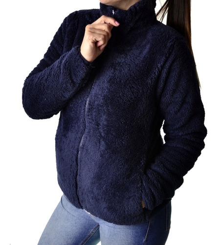 Imagen 7 de 10 de Campera Peluche Piel Corderito Mujer The Big Shop