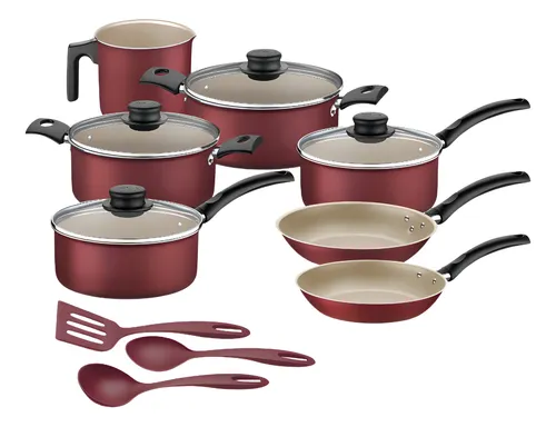 Jogo de Panelas Tramontina Turim em Alumínio com Revestimento Int...