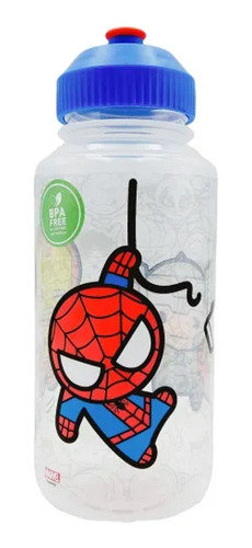 Botella 1 Litro Marvel Kawaii Avengers Vengadores Spiderman