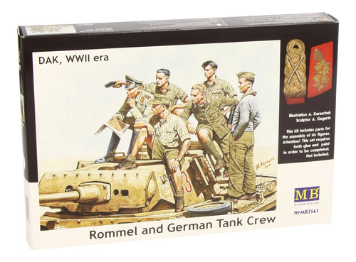 Master Caja Wwii Rommel Aleman Tanque Crew Dak 6 Figura Kits
