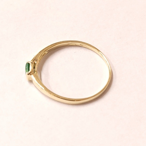 Imagen 3 de 7 de Anillo Oro 18kts Solitario Cubic 1,2grs N°13 Brumat