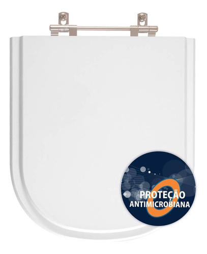 Tampa De Vaso Sanitário Poliéster Antimicrobiano Flox Branco