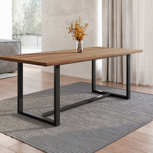 Mesa Jantar 210x92cm Tampo Madeira Maciça Lumber Yescasa Wt