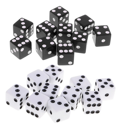 20 Piezas D6 Dice Dados De Seis Caras Set Para Juegos De