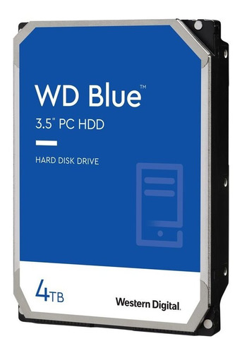 Imagen 1 de 1 de Disco Duro Interno Western Digital Hdd 4tb 3.5 Blue 256mb