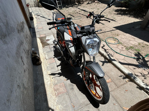 210 Cc, Color Gris Con Naranja