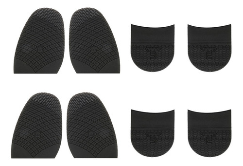 4x Adhesivo De Goma Negro En Medias Suelas Protectoras Negro