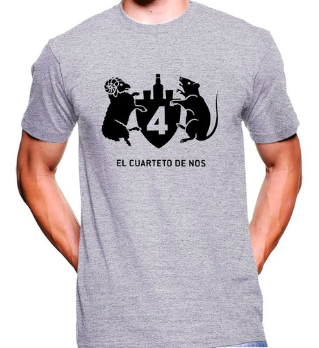 Camiseta Premium Dtg Rock Estampada El Cuarteto De Nos