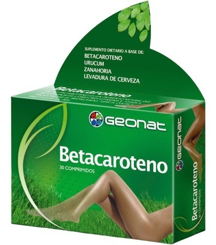 Suplemento Betacaroteno Bronceador Natural 30 Comprimidos