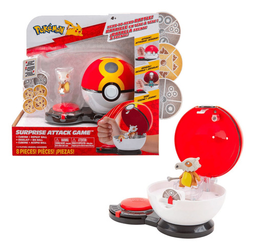 Pokémon Cubone Ataque Surpresa Pokebola Com Discos De Ataque