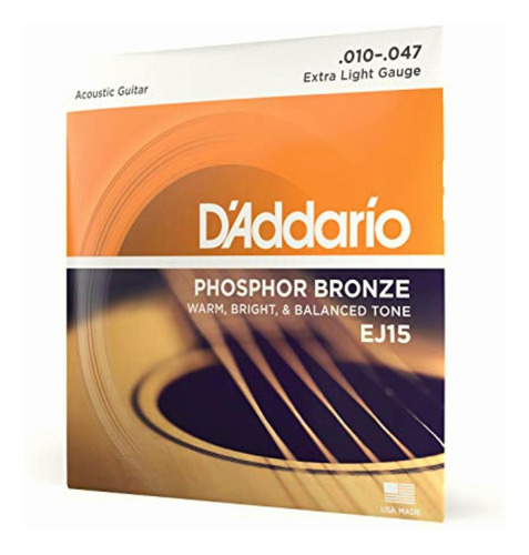 D'addario Ej15 Cuerda Guitarra Acústica